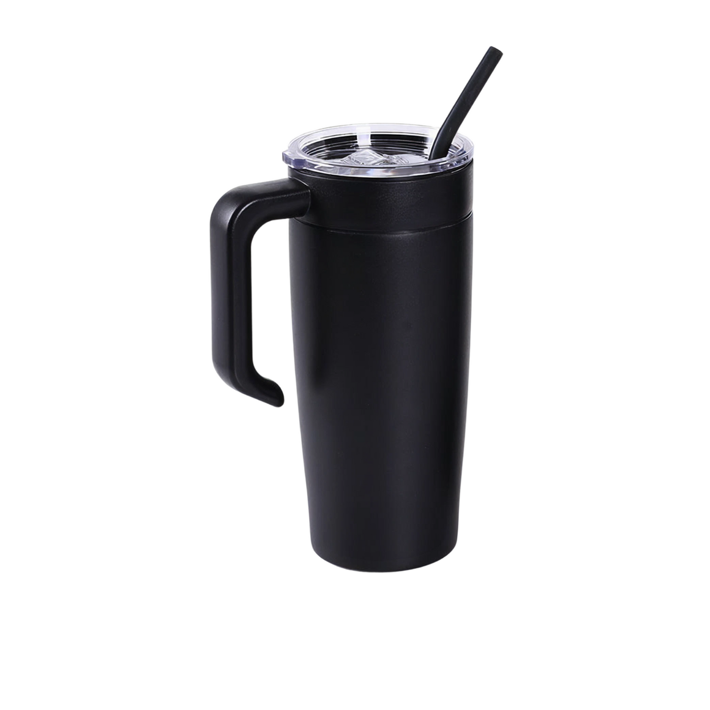 VIMG 20CH-BLK - 20 oz Classic Tumbler w/ Handle, Black to Silver