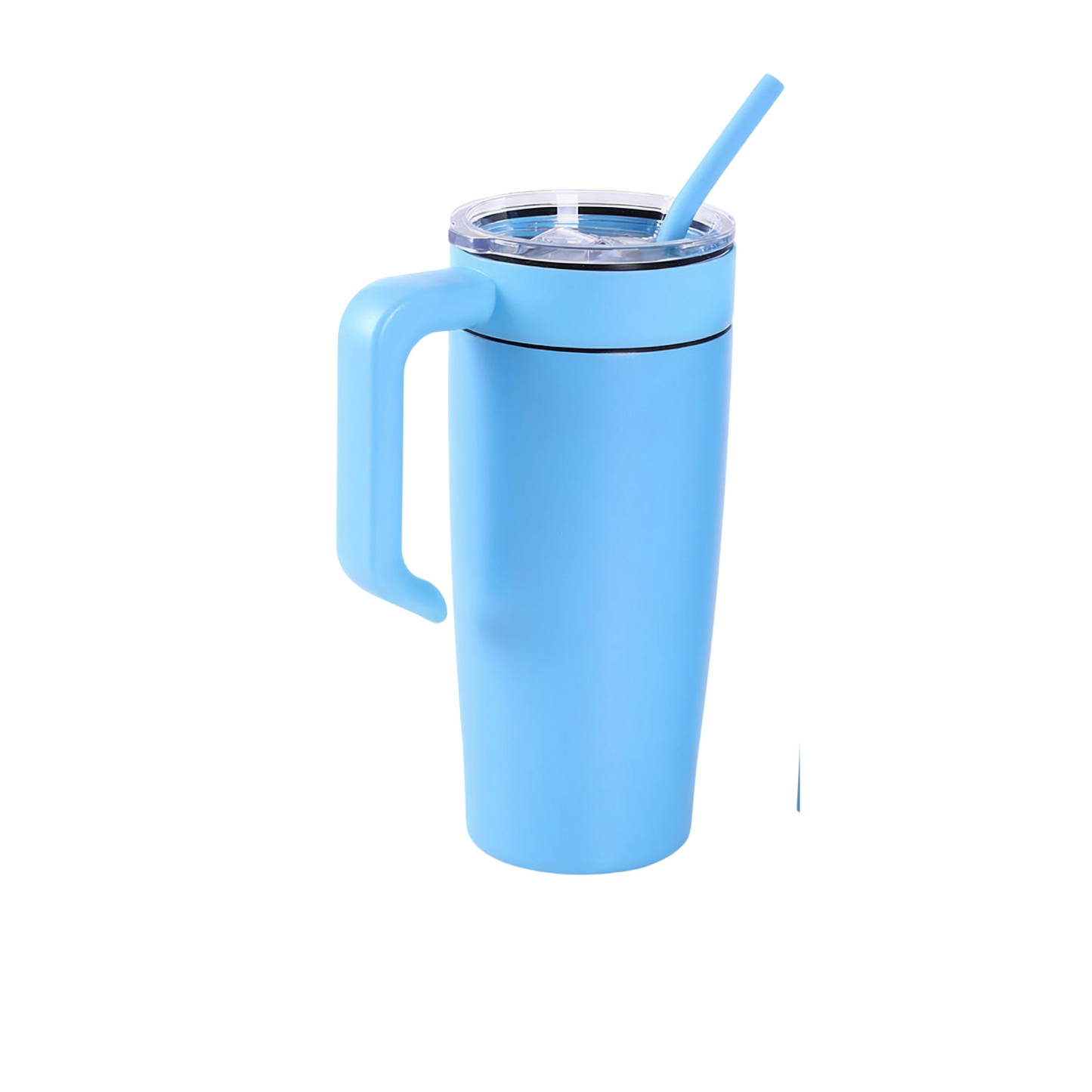 VIMG 20CH-LBL - 20 oz Classic Tumbler w/ Handle, Light Blue to Silver