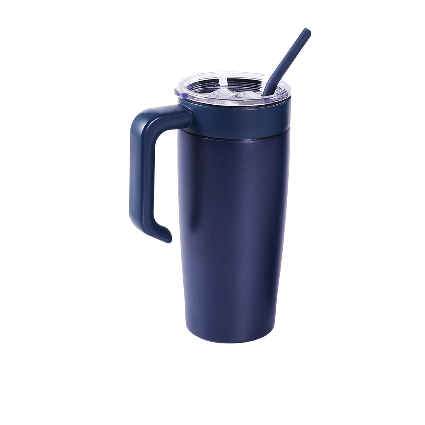 VIMG 20CH-NVY - 20 oz Classic Tumbler w/ Handle, Navy to Silver