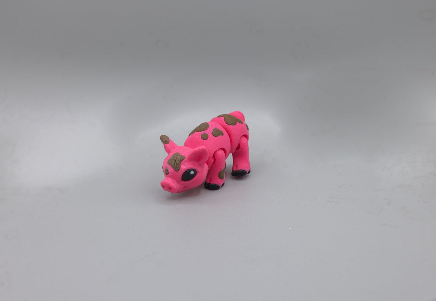 Tiny Mud Pig - articulated 3D printed figurine