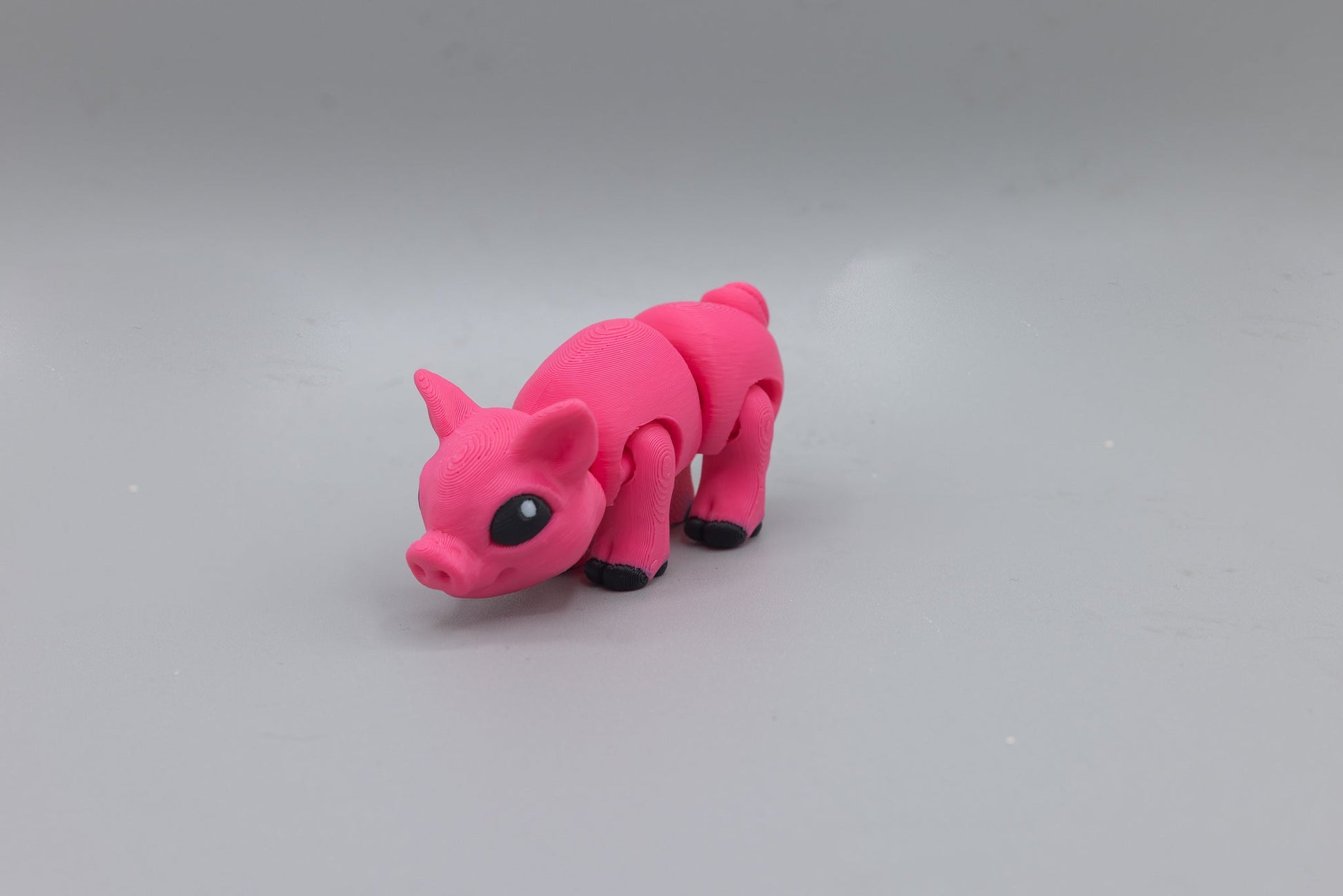 Tiny Pink Pig - articulated 3D printed figurine