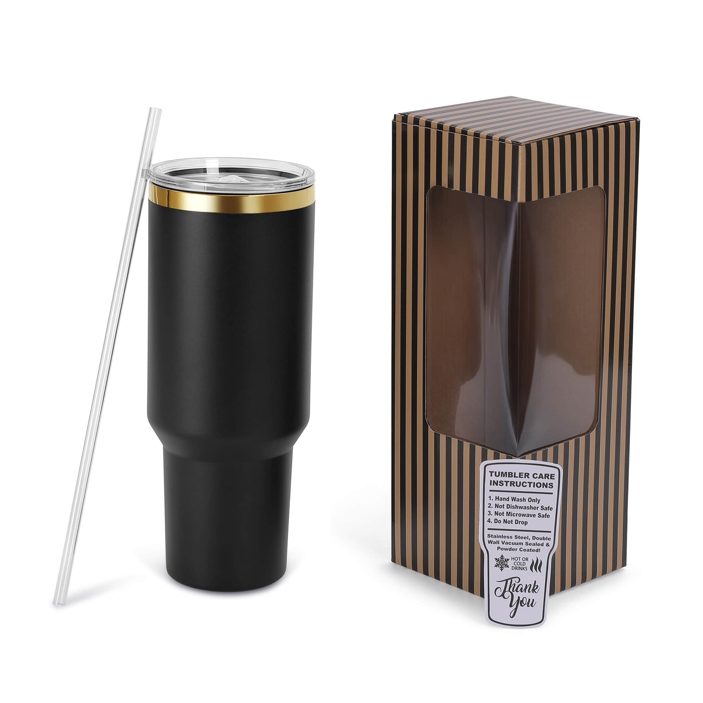 VIMG 40-BGD - 40 oz Tumbler, Black to Gold